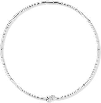 Glaze Jewelry Love Knot Cubic Zirconia Chain Necklace in Silver at Nordstrom Rack