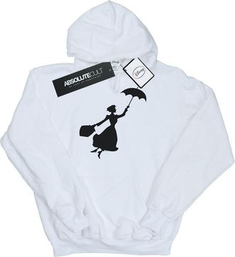 Disney Dames/Dames Mary Poppins Vliegend Silhouet Hoodie (Wit)