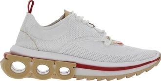 Ferragamo Nima Knit Gancini Low-Top Sneakers, Size 8.5