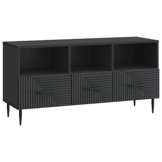 vidaXL Mueble De Tv Negro 102 X 34,5 X 50 Cm Madera De Ingenier&iacute;a Vidaxl