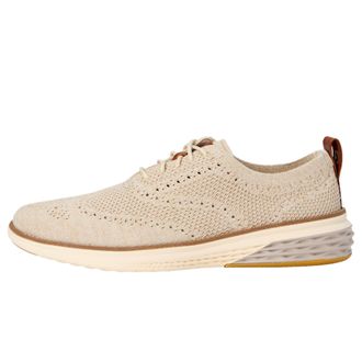 Cole Haan Grand Hurrion Stitchlite Wing Tip Oxford Birch / Light Sesame / Ivory C40695-BIRCH Mens