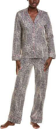 DKNY 2pc Long Sleeve Notch Top & Pant Sleep Set