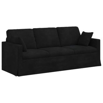 vidaXL Sof&aacute; Negro 198 X 78 X 80 Cm Terciopelo Vidaxl