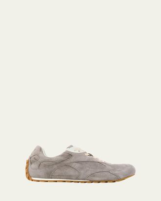 Bottega Veneta Orbit Flash Suede Low-Top Sneakers