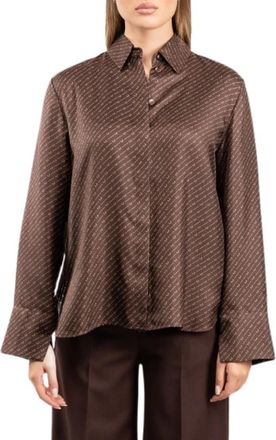 Max Mara Farea Shirt - Dames - Overhemden - Bruin - XS - Overhemden