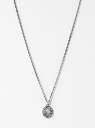 Serge DeNimes Mens Western medallion silver pendant necklace