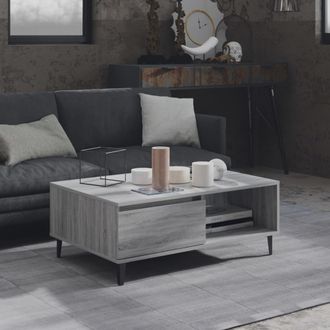 vidaXL Vidaxl - Mesa De Centro Madera De Ingenier&iacute;a Gris Sonoma 90x60x35 Cm