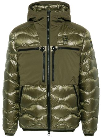 Blauer Gewatteerd jack met capuchon - Groen