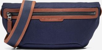 Cole Haan Mens Judson Brushed Twill Crossbody Bag - Blue