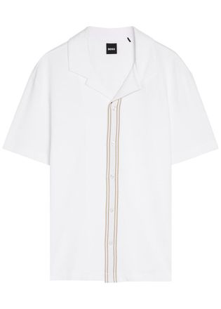 BOSS Boss Pasini Fine-knit Cotton Shirt - White - XL