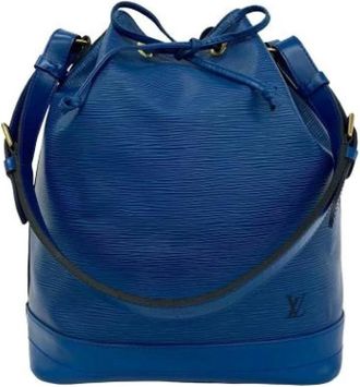 Louis Vuitton Tweedehands leren Louis Vuitton tassen - Dames - Vintage Tas - Blauw - ONE Size - Vintage