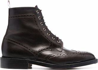 Thom Browne Goodyear-sole Wingtip ankle boots - men - Leather/Leather/Leather - 8.5