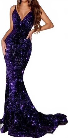 Portia & Scarlett Womens Formal Dress In Royal Purple