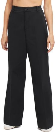 Spanx SPANXsupersmooth Stretch Twill Wide Leg Pant in Classic Black at Nordstrom, Size X-Large