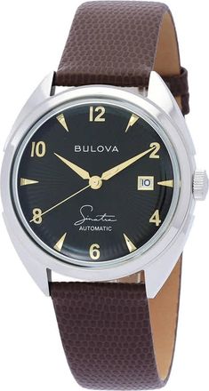 Bulova Fly Me To The Moon Automatic Black Dial Mens Watch 96B348