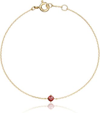 Lily & Roo Gold Small Birthstone Pendant Bracelet