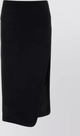 Ann Demeulemeester felted skirt with velvet texture and asymmetric hem