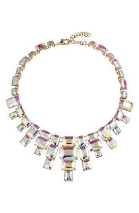 Eye Candy Los Angeles Angela Crystal Statement Necklace in White at Nordstrom Rack
