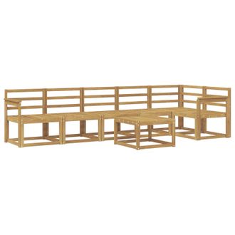 vidaXL Conjunto De Sof&aacute;s De Exterior 7 Pcs Blanco Vidaxl
