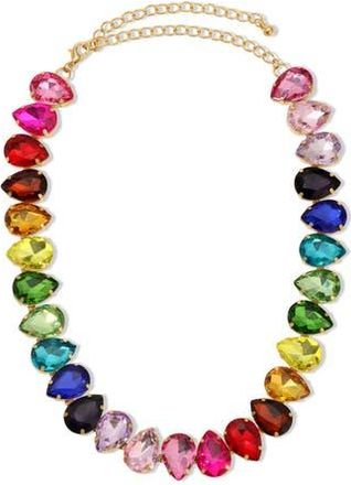 Eye Candy Los Angeles Samantha Multicolor Pear Cut Collar Necklace in Multi Color at Nordstrom Rack
