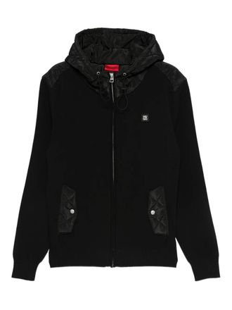 HUGO BOSS quilted-pockets hooded jacket - men - Polyester/Polyamide - L - Black