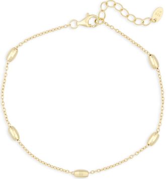 Argento Vivo Textured Station Chain Bracelet in Gold at Nordstrom Rack