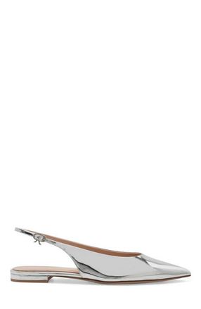 Gianvito Rossi Robbie Sling 05 in Metallic Silver Nappa at Nordstrom, Size 37.5