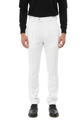 Brunello Cucinelli White Tailored Stripes Pants