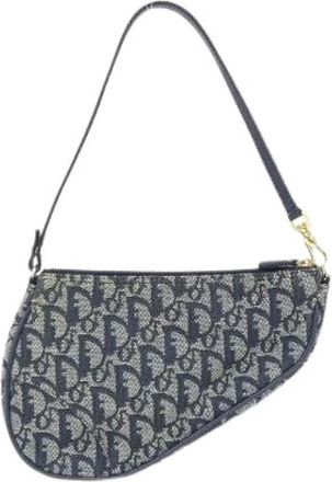 Dior Borsa a spalla Pre-owned in tela - - Pre-owned - Donna - Blu - ONE SIZE