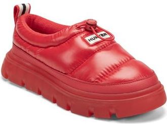 Hunter Madi Platform Puffer Slipper in Red at Nordstrom, Size 10