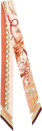 Ferragamo Double-Sided Silk Bandeau Scarf - Pink