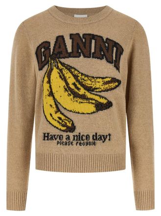 Ganni Beige Banane sweater