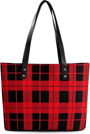 Generic Tartan Plaid Tote Bags for Women Cute Shoulder Purses Handbags