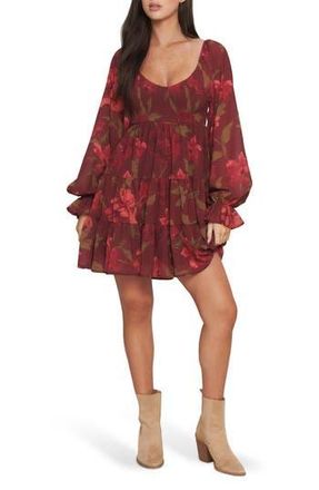Flying Tomato Billowy Sleeve Minidress in Burgundy at Nordstrom Rack, Size Medium