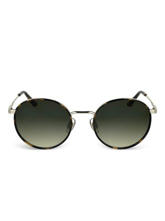 Calvin Klein metal round sunglasses - Brown