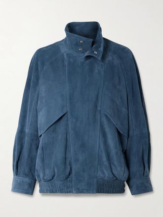 Nour Hammour Giacca Oversize In Camoscio A Pannelli Ariste - Blu