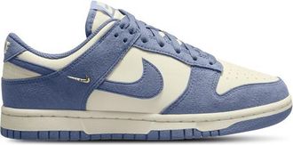 Nike Womens Dunk Low - Shoes Metallic Silver/Sail/World Indigo Size 10.0