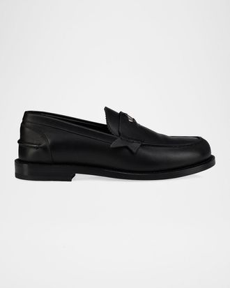 Christian Louboutin x Jaden Smith Men & apos;s Plato Leather Red-Sole Penny Loafers