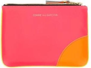 Comme Des Garçons Accessoires, unisex, Veelkleurig, ONE Size, Leer, Super Fluo Kleine Portemonnee met Ritssluiting