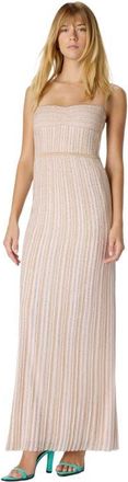 Missoni Sleeveless Long Dress With Lam&eacute; Stripes in White at Nordstrom, Size 44 It