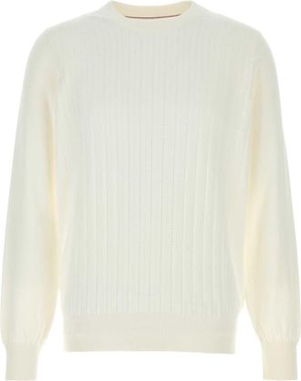 Brunello Cucinelli Brunello Cucinelli White Cotton Sweater
