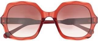 Chlo&eacute; 53mm Square Sunglasses in Red Red Brown at Nordstrom Rack
