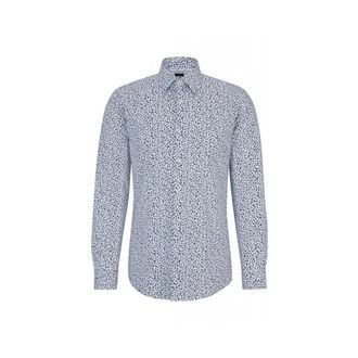 HUGO BOSS H-Hank-Kent Shirt - Heren - Zakelijke Overhemden - Blauw - 4XL - Katoen - Overhemden