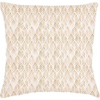 Anaya with Love Geo Palm Velvet Pillow with Down Alternative Insert in Beige at Nordstrom, Size 14X20