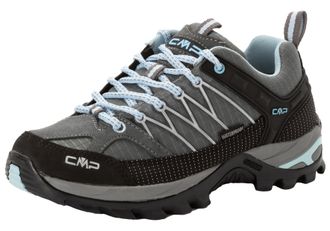 F.lli Campagnolo Wanderschuh CMP RIGEL LOW WMN TREKKING SHOE WP, Damen, Gr. 36, grau (graffite, azzurro), Leder, Textil, Schuhe Wanderschuh, wasserdicht