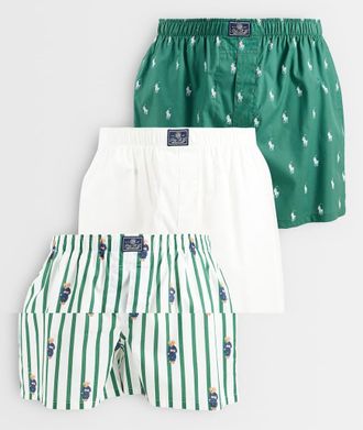 Polo Ralph Lauren boxer con stampa orsetto confezione da 3 in verde