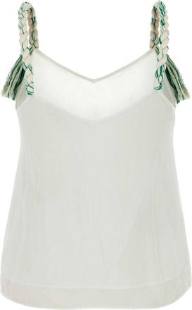 J.W.Anderson Womens Strap Tank Top White Viscose Sweater