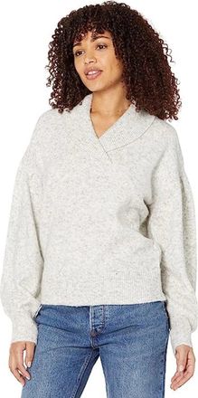 Madewell Vinson Sweater Womens Heather Gray Shawl-Collar Pullover GBO3136