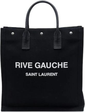 Saint Laurent Pre-owned Rive Gauche Tote Bag - Dames - Vintage Shopper - Zwart - ONE Size - Vintage