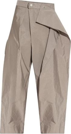 Issey Miyake Dames, Broeken, Beige, Maat: S